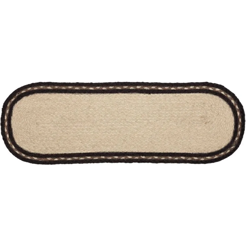 Farmhouse Jute Braided Table Runner 8x24 Country Charm Cottagecore Rustic